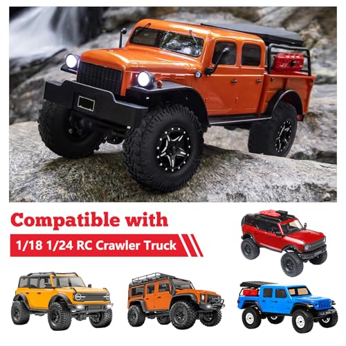 HobbyPark 1.0 Beadlock Wheels for TRX4M AX24 SCX24 FCX24 Enduro24 1/18 1/24 RC Crawler Car (Style B) - style: Style B