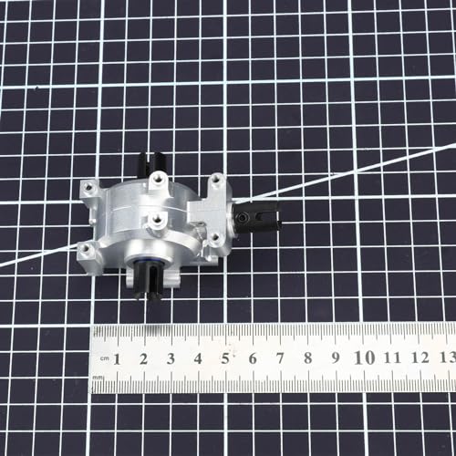 RCAWD Front Diff Set Aluminum Diff Case and Steel Differential Gear and Outdrive for 1-10 Losi Baja Rey Rock Rey Upgrade Parts (Silver)