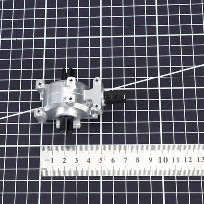 RCAWD Front Diff Set Aluminum Diff Case and Steel Differential Gear and Outdrive for 1-10 Losi Baja Rey Rock Rey Upgrade Parts (Silver)