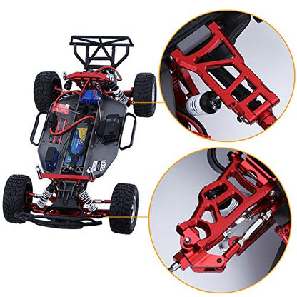 Hobbypark Aluminum Front & Rear Suspension A-Arms Set,Tie Bar for 1/10 Traxxas Slash 2WD RC Car Upgrade Parts Hop Ups, Replacement of 2555 3631 2532,Red - color: Red