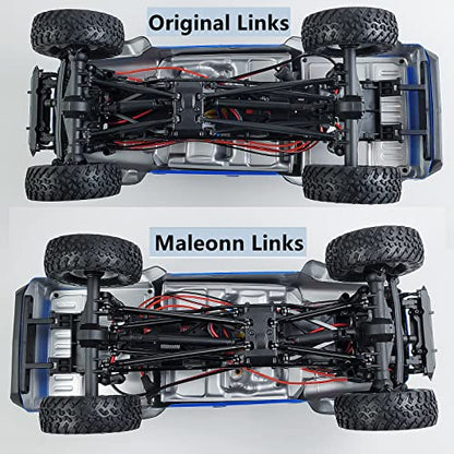 Maleonn RC Aluminum Alloy Suspension Links Rod Link Chassis Linkage for 1/24 RC Crawler Car SCX24 Links Upgrades AXI00005 Accessories - Black - color: Black