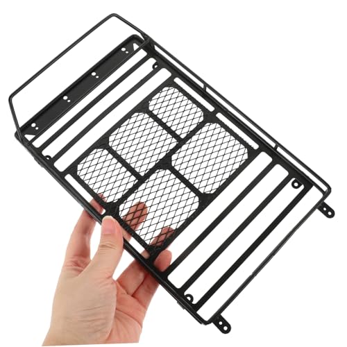 Car Roof Luggage Bracket for Crawler Black Storage Shelf for Simulation Accessories Practical Design for Easy Mounting and Strong Fixation - size: 22.8X14.1cm