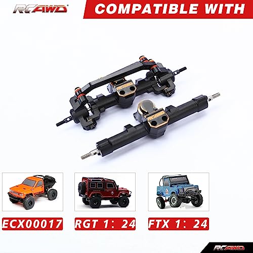 RCAWD Aluminum Worm Axles with Center Drive Shaft for 1/24 ECX Barrage Front Rear Axle RGT FTX 1/24 Series Upgrades Parts
