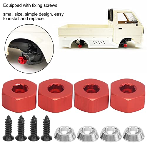 4pcs mm to 12mm Hex Combiner, Hex Adapter Wheel Hub, Hex Adapter ARY for WPL D12 1/10 RC Trucks