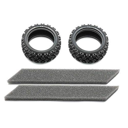 Tamiya 54861 RC Rally Block Tires, Soft Compound w/ Foam Inserts (2)