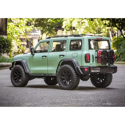 TOUCAN RC HOBBY 1/8 Tank300 Competitive Edition Remote Control Rock Crawler AWD 2WD Metal Drive Shaft Threaded Coilover Shocks for Adult - color: Lgn