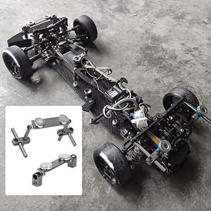 HERCHR RC Car Magnetic Body Post, Aluminum Alloy Magnetic Body Shell Mount Kit for 1/10 RC Racing Car - color: Ti