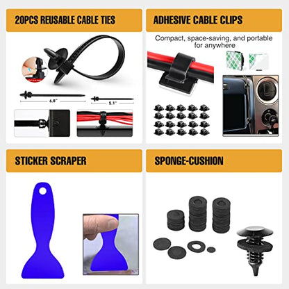 GOOACC 238Pcs Auto Trim Removal Tool and Push Pin Retainer Clip Set | Fastener Terminal Remover Tool Adhesive Cable Clips Panel Remover Kit Car Panel Radio Removal Auto Clip Pliers - color: 120Pcs Clips + 118 Remover Blue