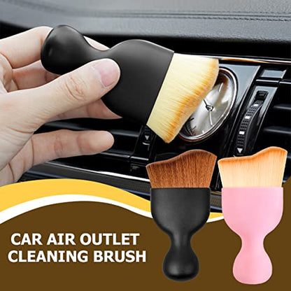 Blilo Car Interior Detailing Brush, Auto Soft Hair Cleaning Brushes, Scratch Free Curved Dirt Dust Collectors, Removal Tool for Vehicle Dashboard Air Conditioner Vents Leather (Deep Purple/1PCS) | soft synthetic bristles, curved profile, wet or dry use, f