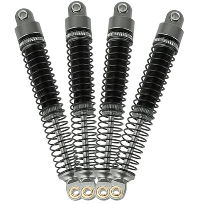 78mm Aluminum Long Threaded Shocks Absorbers Oil Damper for 1/18 RC Crawler TRX4M TRX-4M KUpgrade Parts (Gray) - color: 78mm-gray