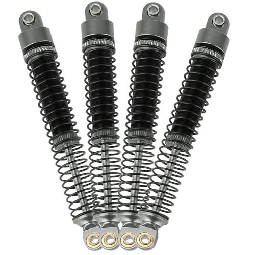 78mm Aluminum Long Threaded Shocks Absorbers Oil Damper for 1/18 RC Crawler TRX4M TRX-4M KUpgrade Parts (Gray) - color: 78mm-gray