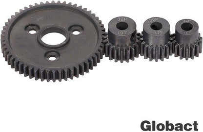 Rc Metal Steel 54T 32P Spur Gear with 15T/17T/19T Pinions Gear Sets Replace 3956 for Traxxas Slash 4x4 4WD/2WD/VXL Rally/Stampede 4x4 VXL/Summit/E-REVO/T-Maxx/Rustler 4X4 VXL | 32P 54T Spur Gear with 15T 17T 19T Pinions Gear for Traxxas Slash 4x4/2WD Stam