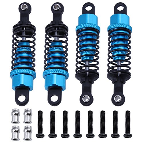 Hobbypark 4pcs Aluminum Shock Absorber Assembled Rear & Front for 1/18 Scale WLtoys A959 A959B A979 A979B Upgrades Parts RC Buggy Car Truck Shocks Replacement of A949-55