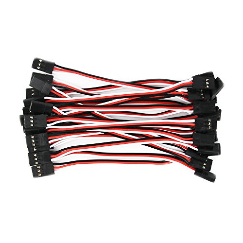 20pcs 3.93inch 10cm 100mm Servo Extension Lead Wire Cable Male to Male KK MK MWC 26awg Servo Wire