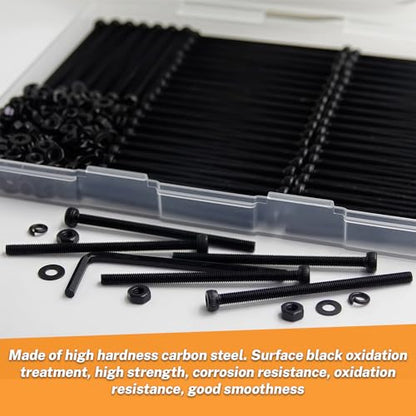 100 Pcs M3 x 50mm Socket Head Screws, Grade 12.9 Alloy Steel Fully Threaded Machine Screws, Metric Bolts Assortment Kit for Furniture Assembly - size: M3x50mm-100pcs