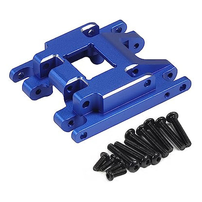 Aliuminum Alloy TRX4M Upgrades Transmission Gearbox Skid Plate with 11T Pinion Gear Box Housing for 1/18 RC Crawler 97054-1 Defend 97074-1 Bronc (Plate-Blue) - color: Plate-blue
