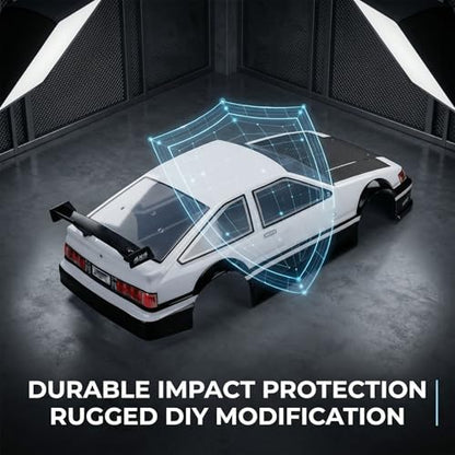 Drfeify 1/10 Scale RC Car Body Shell, RC Car Modification Body Shell for 26cm Wheelbase AE86 Racing Vehicle
