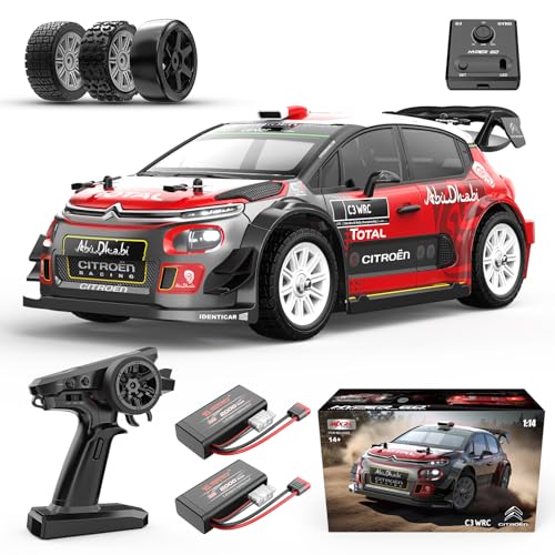 MJX Hyper GO 14303 1/14 Citroen C3 Fast RC Cars for Adults, Max 40mph Brushless RC Drift Car with Gyro, 4WD RTR High Speed RC Rally Car, 2 of 2000 mAh Drifting RC Remote Control Car for Adult