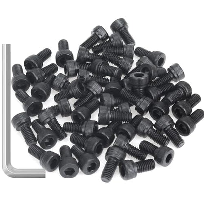55 Pieces M5 x 10mm Socket Head Cap Screws, Thread Pitch 0.8mm, Sutemribor M5 Black Screws, 12.9 Grade Alloy Steel, Black Oxide Finish, Fully Threaded - size: M5 x 10mm, style: Socket Head