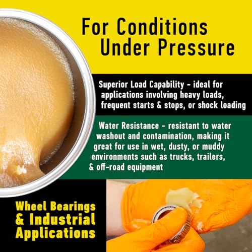 ABRO Masters #3 Wheel Bearing Grease 16 oz, Heavy-Duty Sodium-Based, 2 Pack | Heavy-duty grease protects wheel bearings, chassis and joints under high heat and load; resists water and rust - size: Pack of 2