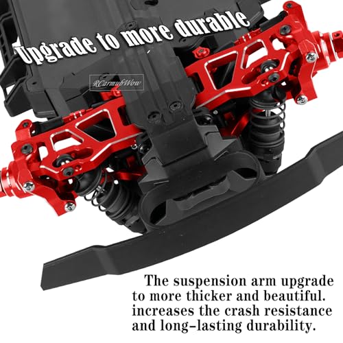 RC Upgrade Parts for Mini Slash 4X4,Mini Rally VXL Ford RS200(#108164-1#108046-1),RC Driveshafts CVD,A Arms,Caster Block Set,Steering,Turnbuckles Links,Dirt Resist Guard Cover,Red - color: Red(1set)