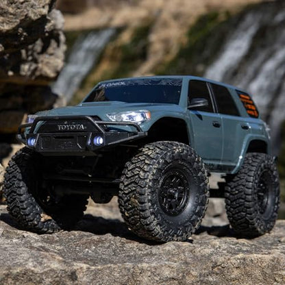 Axial SCX24 Toyota 4Runner 1/24 RC Truck, 4X4 RTR, Gray | , Brushed Rock Crawler, AXI-2035T2, Battery and Charger Included - color: Gray