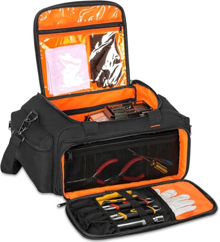 TORIBIO RC Car Bag for 1/14, 1/16 and 1/18 Car and Tools Accessories | w/ Bottom Clapboard for Support, Multi-Pockets Protective RC Carry Case w/ Adjustable Shoulder Strap and Handle - size: Bag for 1/14 & 1/16 & 1/18
