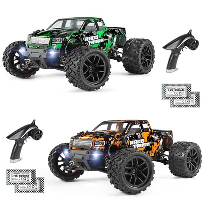 HAIBOXING 1/18 Scale RC Monster Truck 18859, Hobby Grade 4X4 Off-Road Truck Max Speed 36km/h, RC Cars for Adults and Kids Play Simultaneously Without Signal Interference, Two Batties for Each RC Car