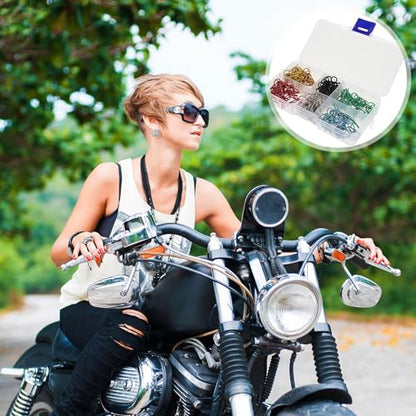 Homoyoyo 10 and 1:12 Scale Rc Cars and Trucks, Metal R Clips with Color-Coded Pull Tabs, Compatible with Gas and Electric Models, Replacement Vehicle Body Shell Accessories
