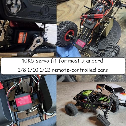 40KG Digital Servo High Speed Servo Motor 45 kg/cm Full Metal Gear Servo DS3240 for 1/8 1/10 1/12 Scale RC Boats and Cars (Control Angle 270°, Pack of 2) - style: 2PCS 40KG DS3240 - 270°