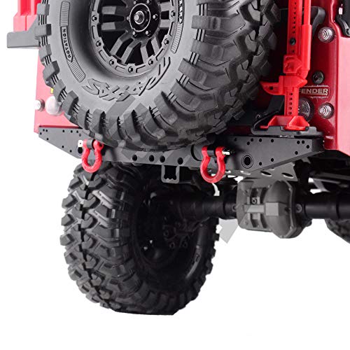 INJORA RC Rear Bumper with RC Metal Trailer Hitch for 1/10 TRX-4 TRX4 Car