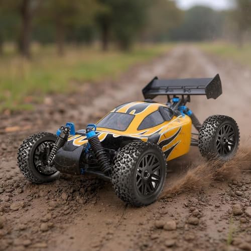 HobbyPark Front & Rear Wheels and Tires 12mm Hex Hub with Foam For Redcat Shockwave, Tornado Epx,S30 1/10 Off Road Buggy (Pack of 4)