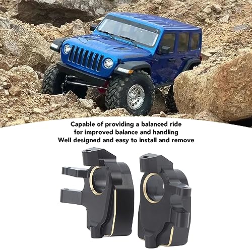 2 Pcs 1/10 RC Crawler Car Front Portal Axles Aluminum Steering Knuckles, Portal Axle Steering Knuckles Upgrades Parts Accessories for SCX10 III