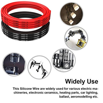 TUOFENG 10 AWG Silicone Wire - Ultra Flexible Stranded, Red/Black 20ft - size: 10 AWG 2 colors wire 10ft