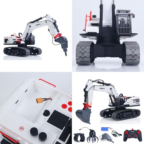 TOUCAN RC HOBBY 1/14 HUINA RC Metal Excavator Model 1594 Radio Light Battery 28CH Sound