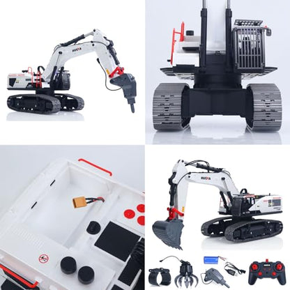 TOUCAN RC HOBBY 1/14 HUINA RC Metal Excavator Model 1594 Radio Light Battery 28CH Sound