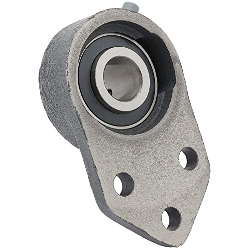 [2-Pack] UCFB204-12 - 3-Bolt Flange-Mount Ball Bearing Unit, Insert Bearing UC204-12, Cast Iron Housing FB204, Bore Shaft 3/4 in (19.05 mm), Set Screw Locking, 4.25 in (107.95 mm) Overall Length