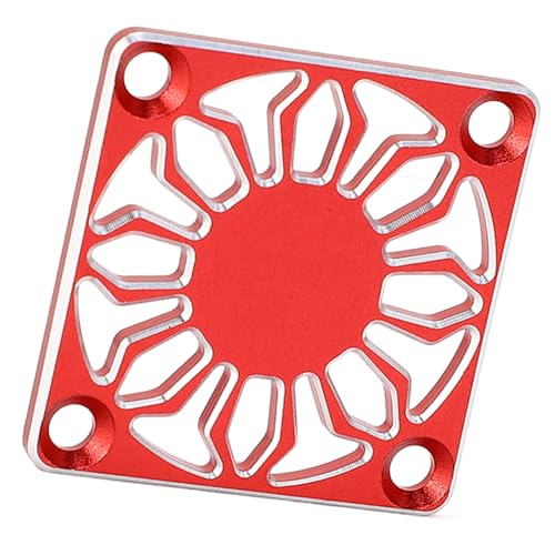 VGEBY RC Cooling Fan Cover, Universal Aluminum Alloy Protective Heatsink Cover 30x30mm Red for RC Cars, Drones, ESC Motors, Hobbyists