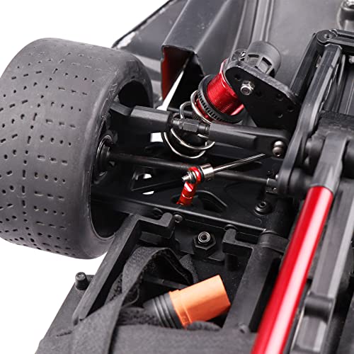 4-Pack Aluminum Anti-Roll Narrow Sway Bar Suspension Arm Linkages Upgrade Parts for ARRMA RC 1/10 Senton 1/8 Typhon Kraton Talion 1/7 Felony Infraction Limitless Car (Red)