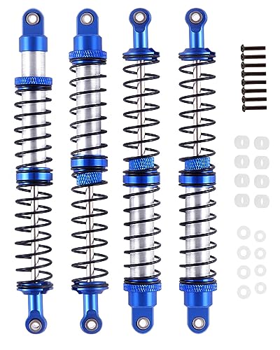 130mm RC Shock Absorber Universal Upgrades Part for 1/10 RC Scale Cars,4PCS Aluminum 7075 Adjustable RC Shock Absorber Hops Up,Navy Blue - color: Navy Blue, size: 130MM