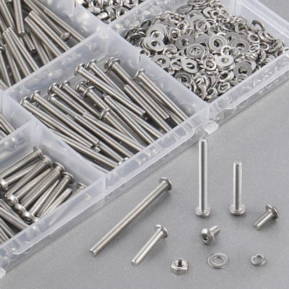 VGBUY 300pcs M4 Screws Assortment, M4 Screws Bolts for 3D Printer DIY, Hex Button Head Cap Screw Bolts Nuts Washer Kit, 304 Stainless Steel, 25/30/35/40/45/50mm - size: M4x25/30/35/40/45/50mm, style: Button Head