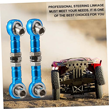 Homoyoyo 2pcs Adjustable Steering Tie Rods for Rc Cars Trucks Pull Rod Linkage Compatible Models High-Performance Link for Enhanced Steering Control