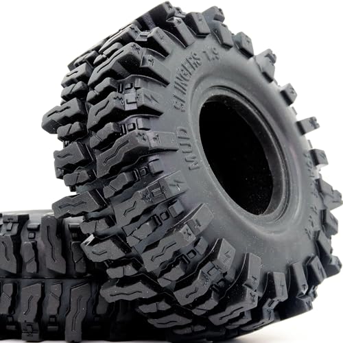 2pcs RC 1.9 Mud Slingers Tires Soft Sticky Tyres 120mm Tall for 1/10 Mud Rock Crawler Traxxas TRX4 / Axial SCX10 90047 SCX10 III AXI03007 / Redcat Gen8 Upgrade