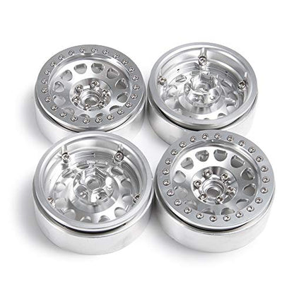 Aluminum 2.2" Beadlock Wheel Rim for Axial Wraith SCX10 II III TRX4 | 1Set/4PCS,1/10 RC Crawler Car Upgrade Parts