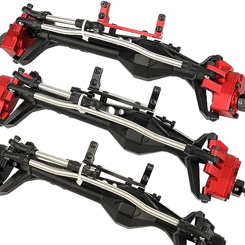 1/10 Metal Alloy Front Axle Servo Mount Holder Servo Fixed Bracket for AXI03004 Capra 1.9 RC Car Alloy Upgrade Parts (Black) - color: Black