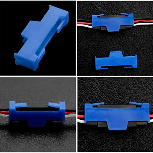 Skrnrhrery Servo Cable Clip Lock, 50 Pcs Servo Extension Cable Safety Connector Clip Lock for Servo Extension Cable Male/Female Or Servo Y Adapter Cable, Jr Servo Cable Kit