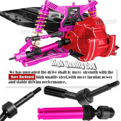RC Upgrades Part for 1/10 Slash 2WD (VXL),A-Arm,Shock Absorber,Drive Shaft,Caster Block,Steering Blocks,Stub Axle Carriers,Steering Bellcranks,Links,Shock Tower,Front Bulkhead,Pink - color: Pink - (Upgrades)