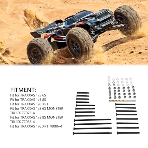 RC Car Suspension Arm Pin Accessory, 45 Steel Front Rear Suspension Arm Pin, for TRAXXAS 1/5 6S 8S 1/6 XRT