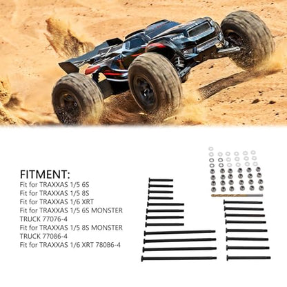 RC Car Suspension Arm Pin Accessory, 45 Steel Front Rear Suspension Arm Pin, for TRAXXAS 1/5 6S 8S 1/6 XRT