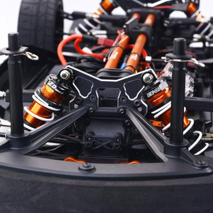 1/7 4WD Brushless RC Monster Truck, 1900KV Motor 150A ESC Metal Gear Servo, CNC Aluminum Adjustable Shocks, 2.4GHz RTR Hobby Off Road Remote Control Truck for Adults 14+（Without Battery） - color: Vibrant Colors